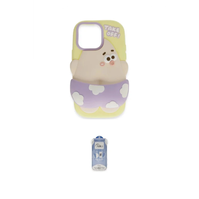 ieg™ iPhone 15 Pro Kılıf Akış Yansıma - Siyah Joko Magic 5D Cam