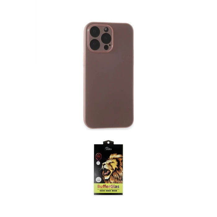 ieg™ iPhone 15 Pro Kılıf Atlas Minimal Prime - Siyah Buffer Cam Ekran Koruyucu
