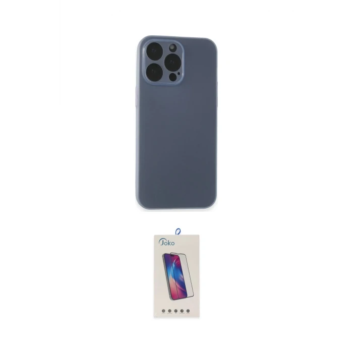 ieg™ iPhone 15 Pro Kılıf Atlas Minimal Prime - Siyah Joko 5D Cam