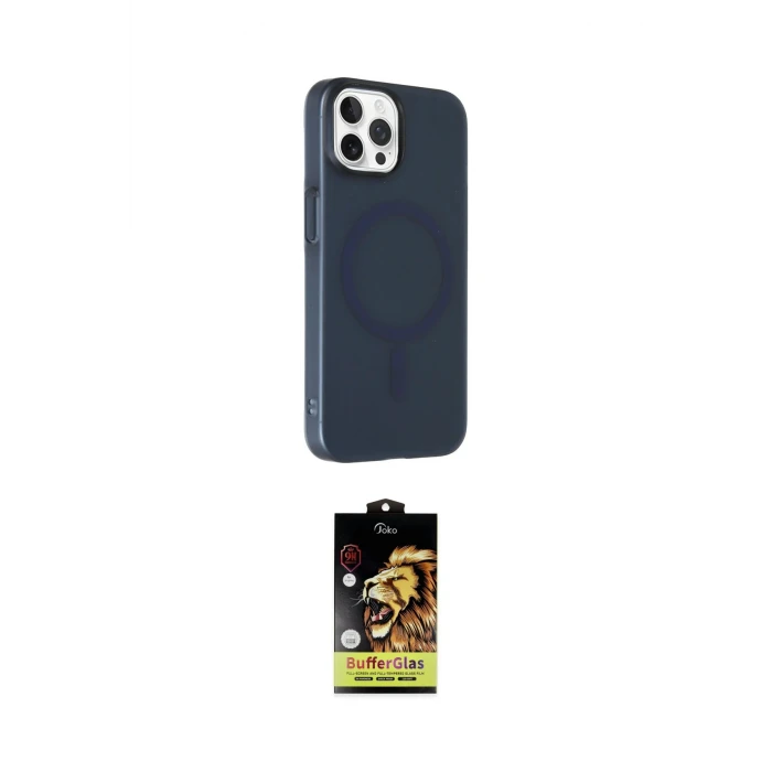 ieg™ iPhone 15 Pro Kılıf Çekirdek Modern Prime - Siyah Buffer Cam Ekran Koruyucu