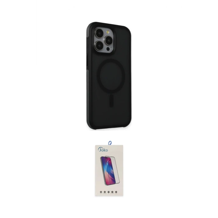 ieg™ iPhone 15 Pro Kılıf Çekirdek Yansıma Prime - Siyah Joko 5D Cam