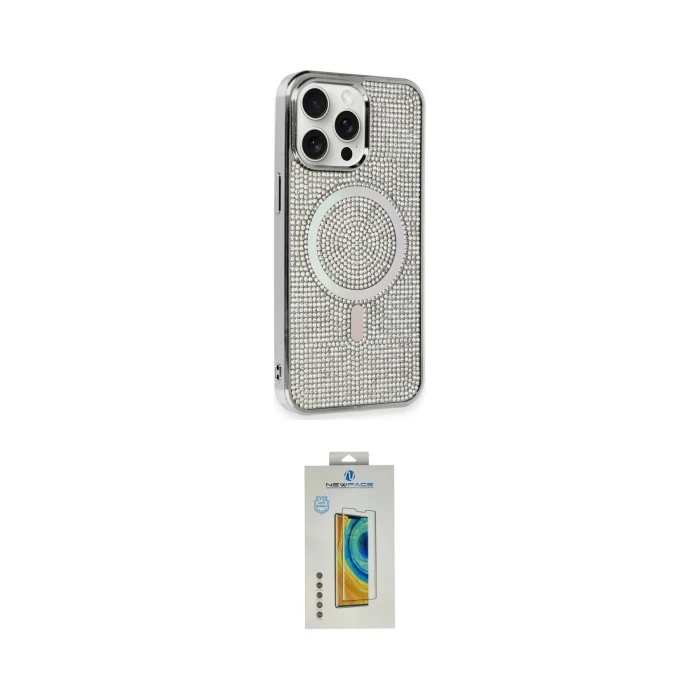 ieg™ iPhone 15 Pro Kılıf Eksen Çizgi - Siyah Polymer Nano Ekran Koruyucu