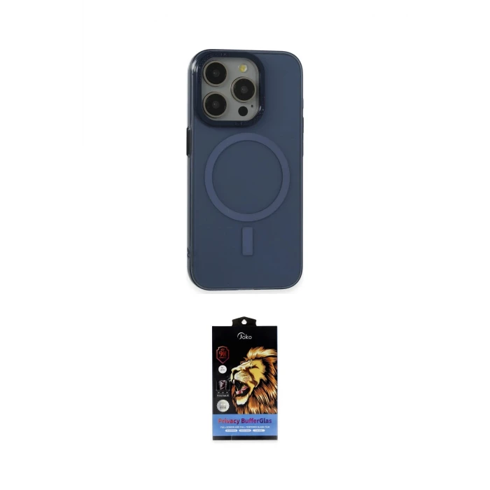 ieg™ iPhone 15 Pro Kılıf Eksen Işık Prime - Siyah Buffer Hayalet Cam Ekran Koruyucu