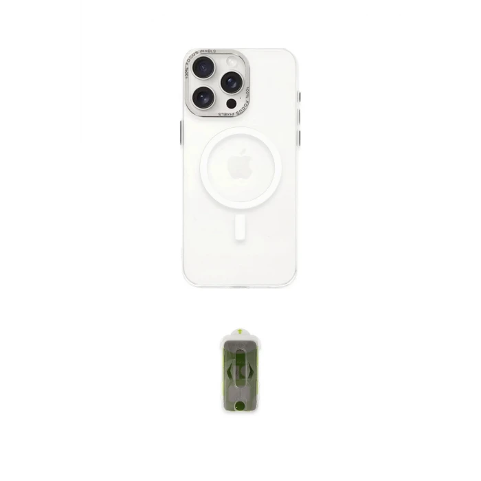 ieg™ iPhone 15 Pro Kılıf Eksen Işık Prime - Siyah Joko Magic 5D Hayalet Cam