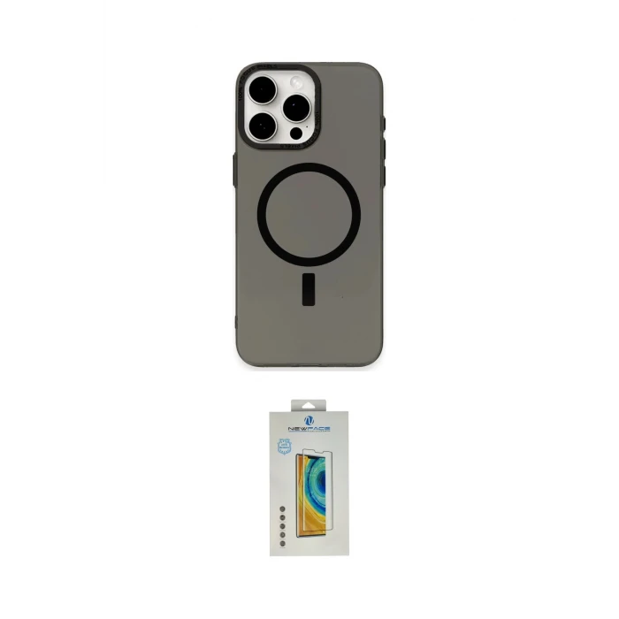 ieg™ iPhone 15 Pro Kılıf Eksen Işık Prime - Siyah Polymer Nano Ekran Koruyucu