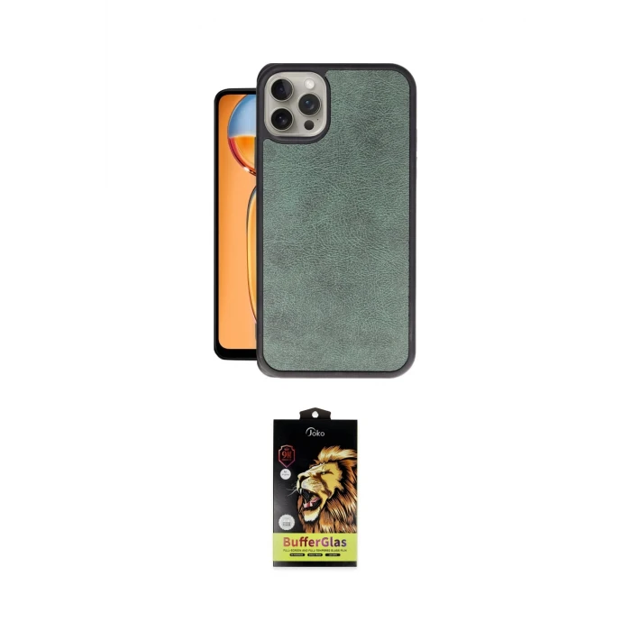 ieg™ iPhone 15 Pro Kılıf Kıvılcım Işık Serisi - Siyah Buffer Cam Ekran Koruyucu
