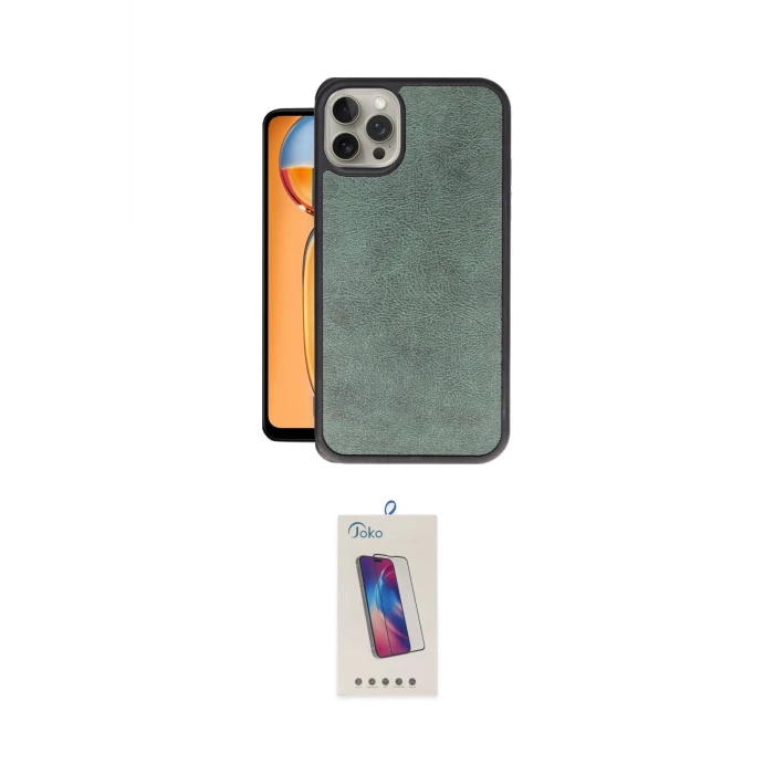 ieg™ iPhone 15 Pro Kılıf Kıvılcım Işık Serisi - Siyah Joko 5D Cam