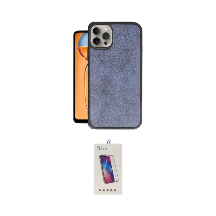 ieg™ iPhone 15 Pro Kılıf Kıvılcım Işık Serisi - Siyah Joko 5D Cam