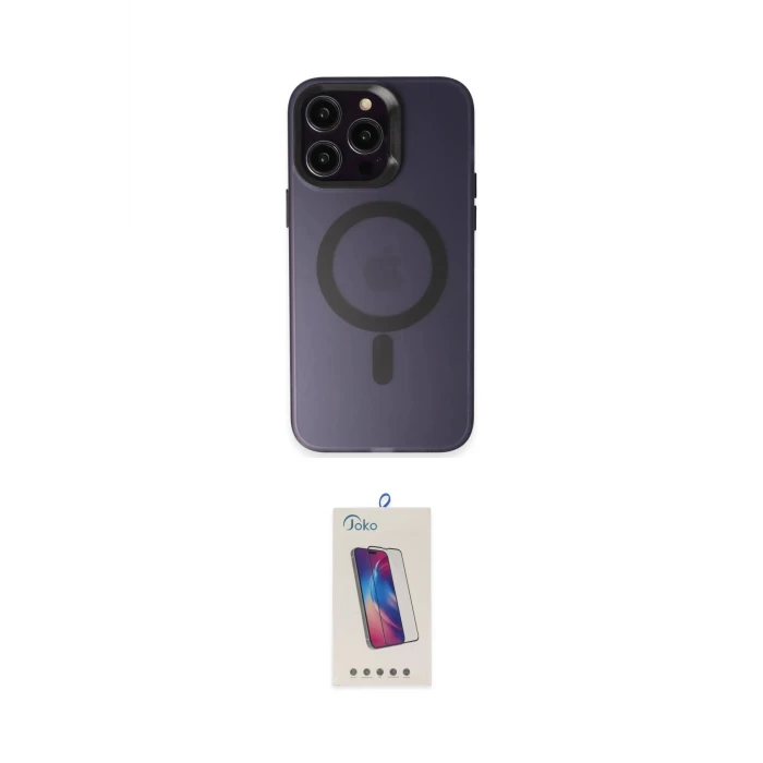 ieg™ iPhone 15 Pro Kılıf Kozmos Çizgi Prime - Siyah Joko 5D Cam