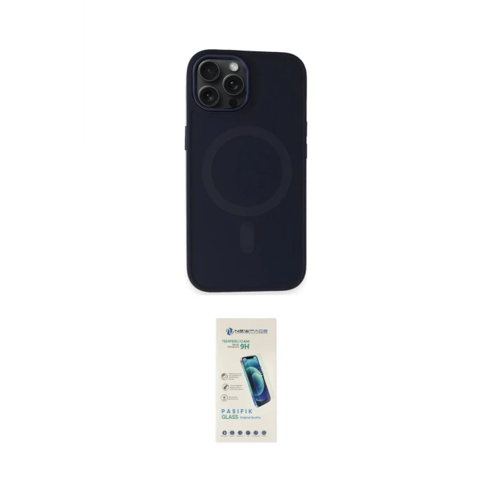 ieg™ iPhone 15 Pro Kılıf Kutup Serisi - Şeffaf Pasifik Cam Ekran Koruyucu