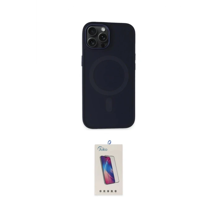 ieg™ iPhone 15 Pro Kılıf Kutup Serisi - Siyah Joko 5D Cam