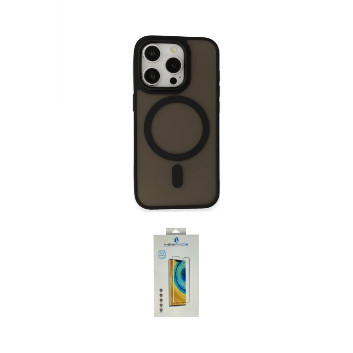 ieg™ iPhone 15 Pro Kılıf Kutup Serisi - Siyah Polymer Nano Ekran Koruyucu