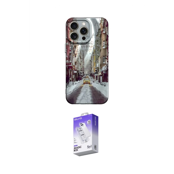 ieg™ iPhone 15 Pro Kılıf Nova Doku Prime - Siyah Bilvis 5in1 3D Magic Cam Ekran Koruyucu