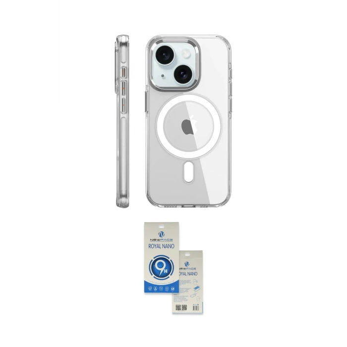 ieg™ iPhone 15 Pro Kılıf Nova Doku - Şeffaf Royal Nano Ekran Koruyucu