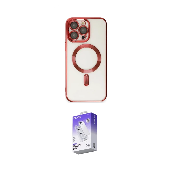 ieg™ iPhone 15 Pro Kılıf Nova Işık Özel Seri - Siyah Bilvis 5in1 3D Magic Cam Ekran Koruyucu