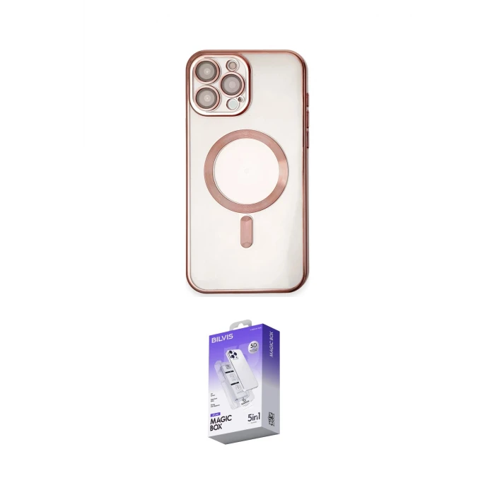 ieg™ iPhone 15 Pro Kılıf Nova Işık Özel Seri - Siyah Bilvis 5in1 3D Magic Cam Ekran Koruyucu