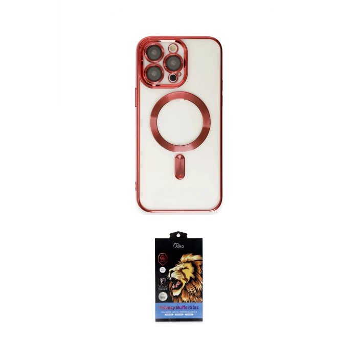 ieg™ iPhone 15 Pro Kılıf Nova Işık Özel Seri - Siyah Buffer Hayalet Cam Ekran Koruyucu