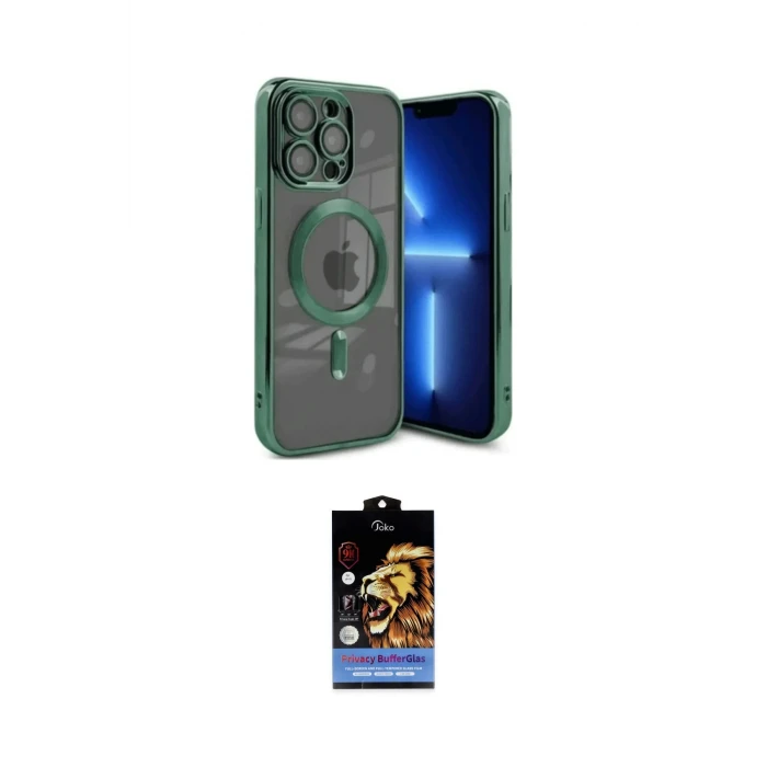 ieg™ iPhone 15 Pro Kılıf Nova Işık Özel Seri - Siyah Buffer Hayalet Cam Ekran Koruyucu