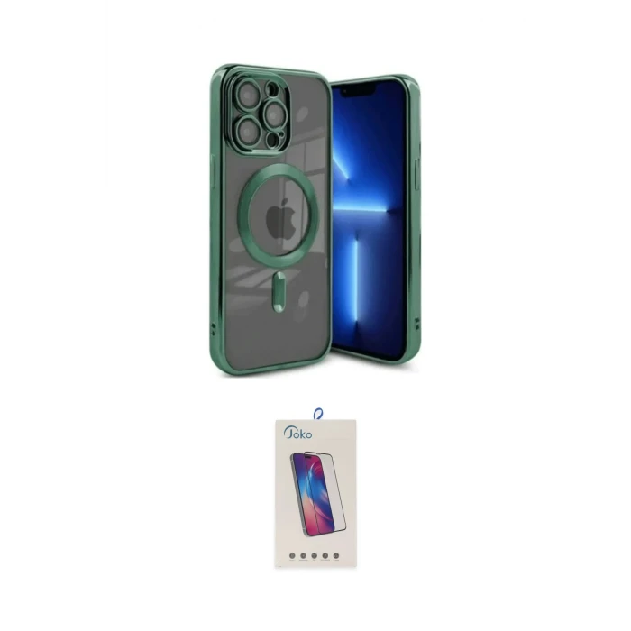 ieg™ iPhone 15 Pro Kılıf Nova Işık Özel Seri - Siyah Joko 5D Cam