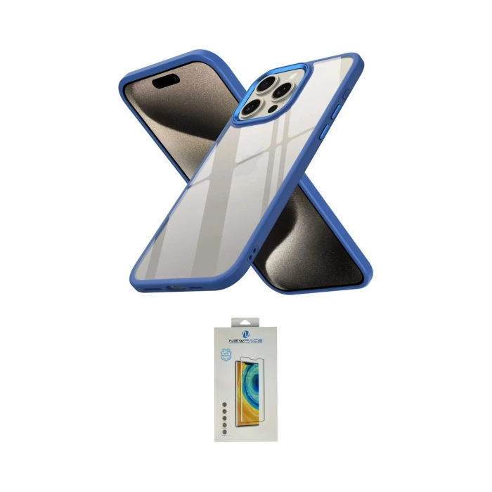 ieg™ iPhone 15 Pro Kılıf Nova Işık Serisi - Siyah Polymer Nano Ekran Koruyucu