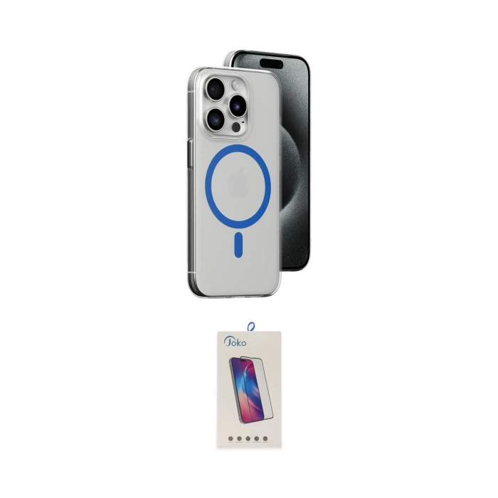 ieg™ iPhone 15 Pro Kılıf Odak Form Özel Seri - Siyah Joko 5D Cam