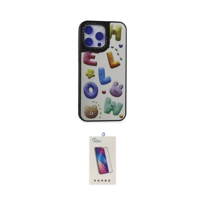 ieg™ iPhone 15 Pro Kılıf Odak Klasik Serisi - Siyah Joko 5D Cam