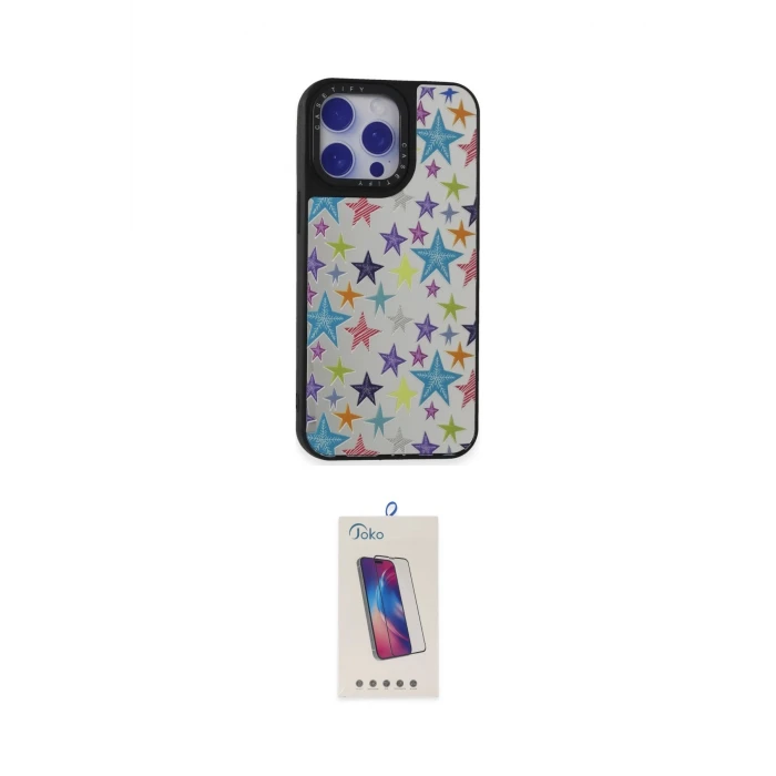 ieg™ iPhone 15 Pro Kılıf Odak Klasik Serisi - Siyah Joko 5D Cam