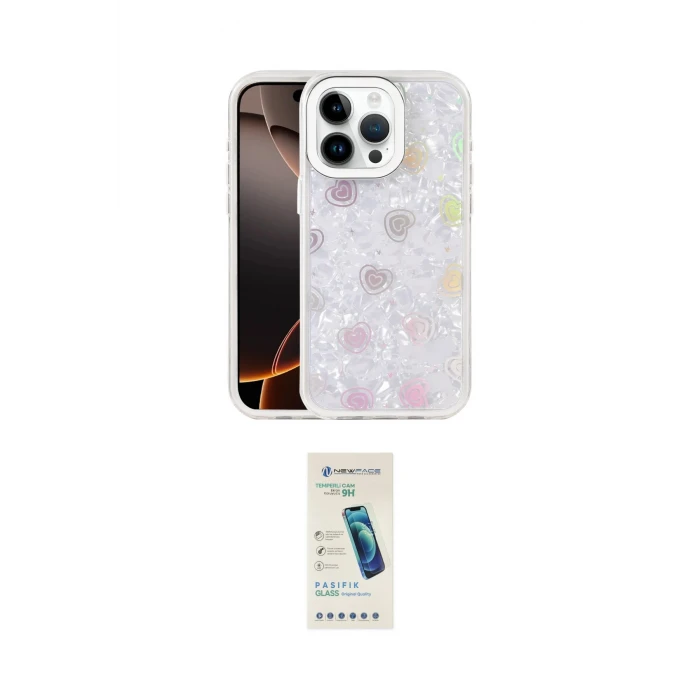 ieg™ iPhone 15 Pro Kılıf Odak Prime - Şeffaf Pasifik Cam Ekran Koruyucu