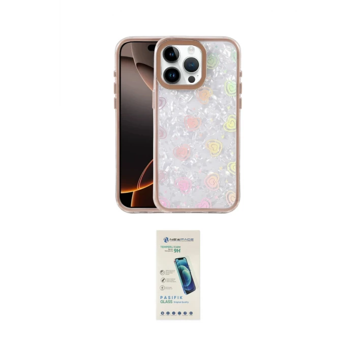 ieg™ iPhone 15 Pro Kılıf Odak Prime - Şeffaf Pasifik Cam Ekran Koruyucu