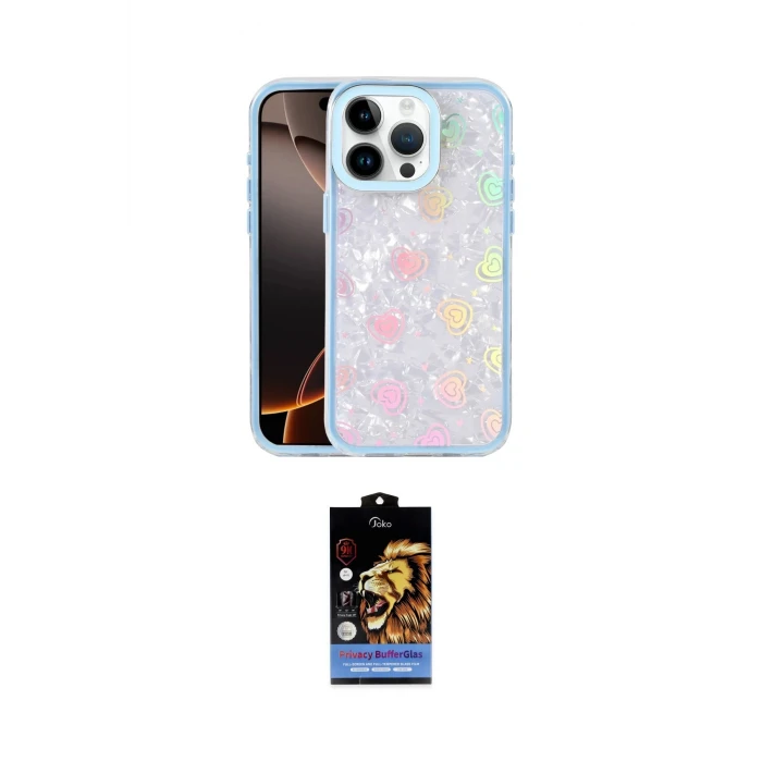 ieg™ iPhone 15 Pro Kılıf Odak Prime - Siyah Buffer Hayalet Cam Ekran Koruyucu