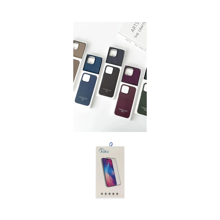 ieg™ iPhone 15 Pro Kılıf Pusula Modern - Siyah Joko 5D Cam