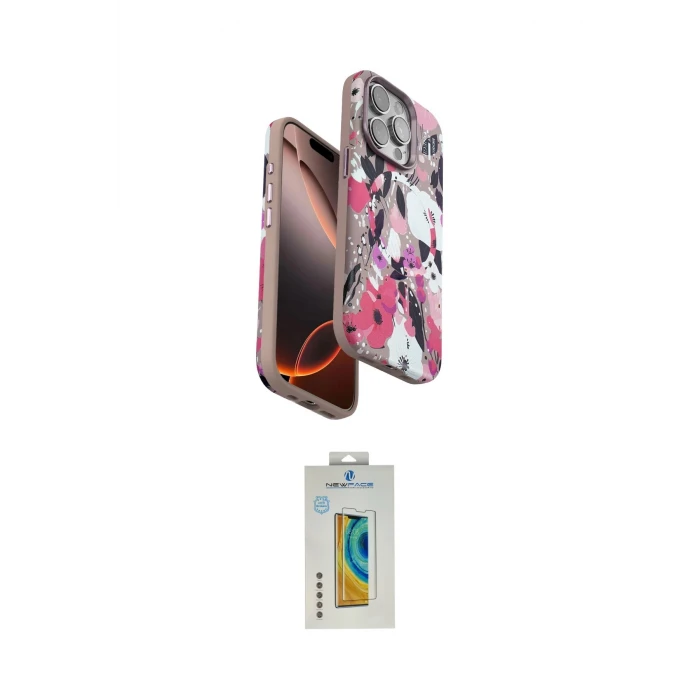 ieg™ iPhone 15 Pro Kılıf Siluet Doku - Siyah Polymer Nano Ekran Koruyucu