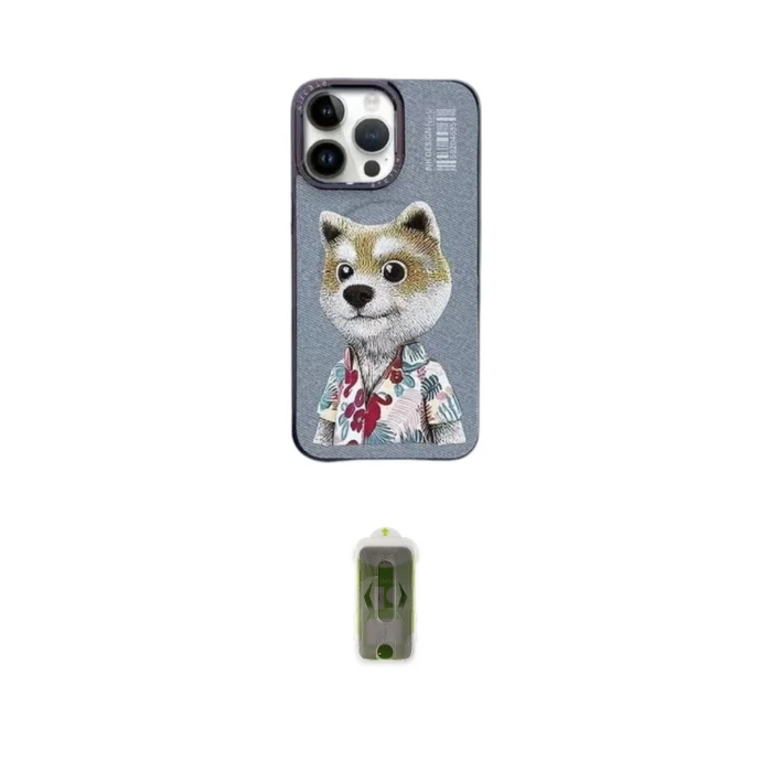 ieg™ iPhone 15 Pro Kılıf Siluet Modern Özel Seri - Siyah Joko Magic 5D Hayalet Cam