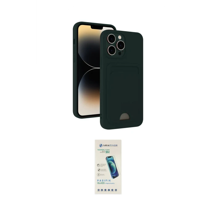 ieg™ iPhone 15 Pro Kılıf Vadi Çizgi Prime - Şeffaf Pasifik Cam Ekran Koruyucu