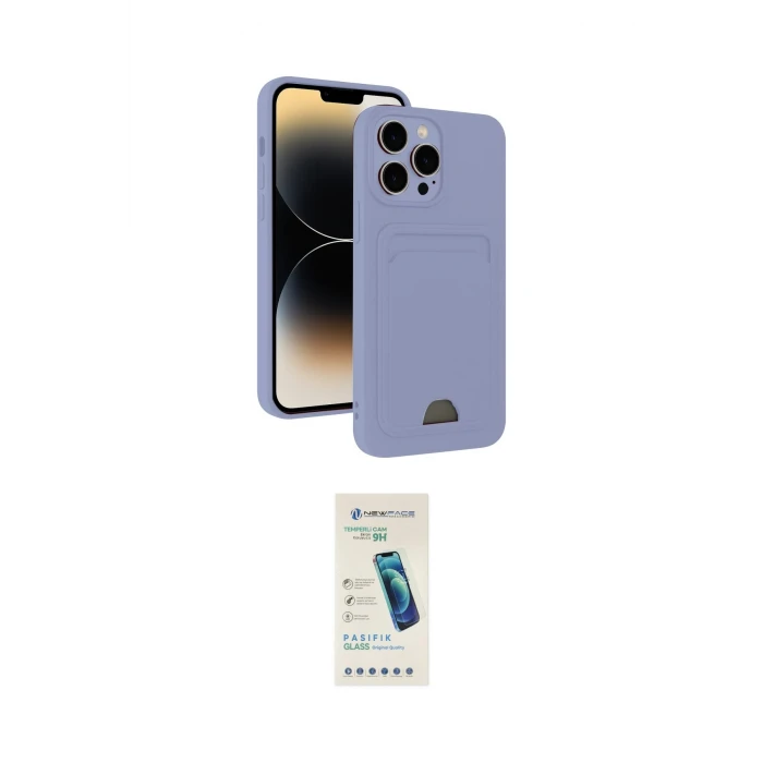 ieg™ iPhone 15 Pro Kılıf Vadi Çizgi Prime - Şeffaf Pasifik Cam Ekran Koruyucu