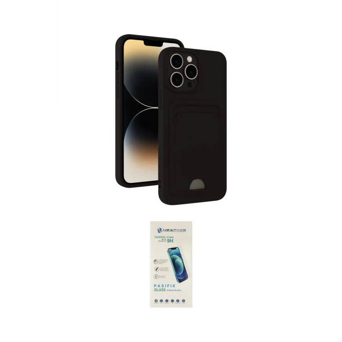 ieg™ iPhone 15 Pro Kılıf Vadi Çizgi Prime - Şeffaf Pasifik Cam Ekran Koruyucu