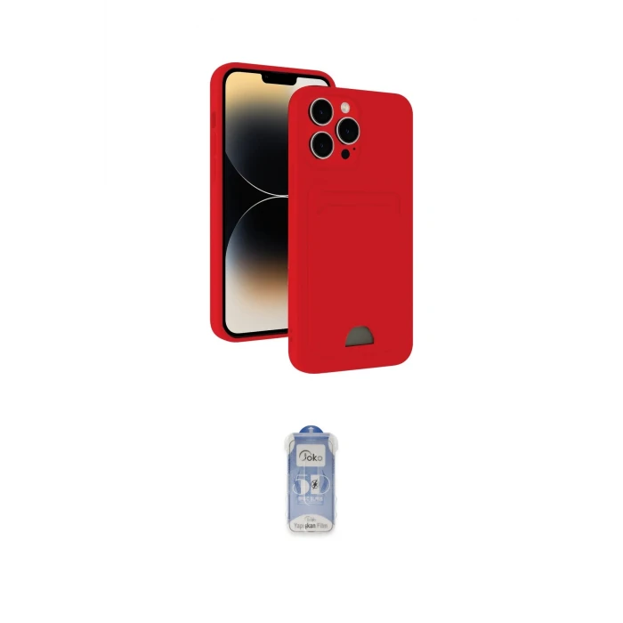 ieg™ iPhone 15 Pro Kılıf Vadi Çizgi Prime - Siyah Joko Magic 5D Cam