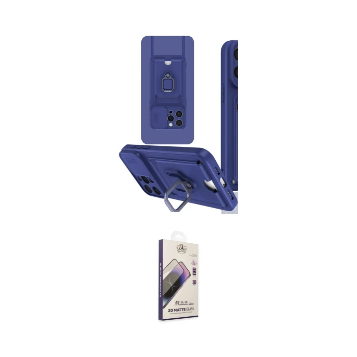 ieg™ iPhone 15 Pro Kılıf Vadi Form Prime - Siyah Bilvis 3D Mat Cam Ekran Koruyucu