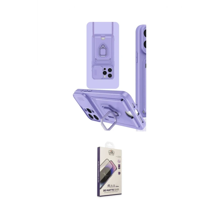 ieg™ iPhone 15 Pro Kılıf Vadi Form Prime - Siyah Bilvis 3D Mat Cam Ekran Koruyucu