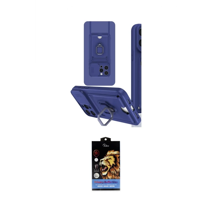 ieg™ iPhone 15 Pro Kılıf Vadi Form Prime - Siyah Buffer Hayalet Cam Ekran Koruyucu