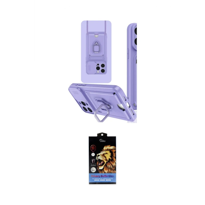 ieg™ iPhone 15 Pro Kılıf Vadi Form Prime - Siyah Buffer Hayalet Cam Ekran Koruyucu