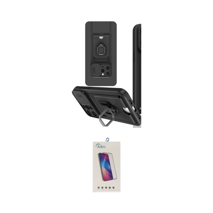 ieg™ iPhone 15 Pro Kılıf Vadi Form Prime - Siyah Joko 5D Cam