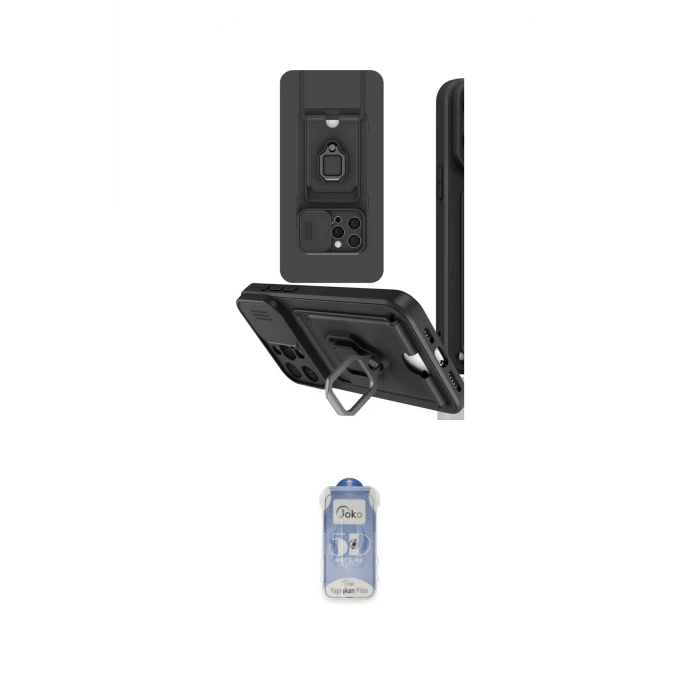 ieg™ iPhone 15 Pro Kılıf Vadi Form Prime - Siyah Joko Magic 5D Cam