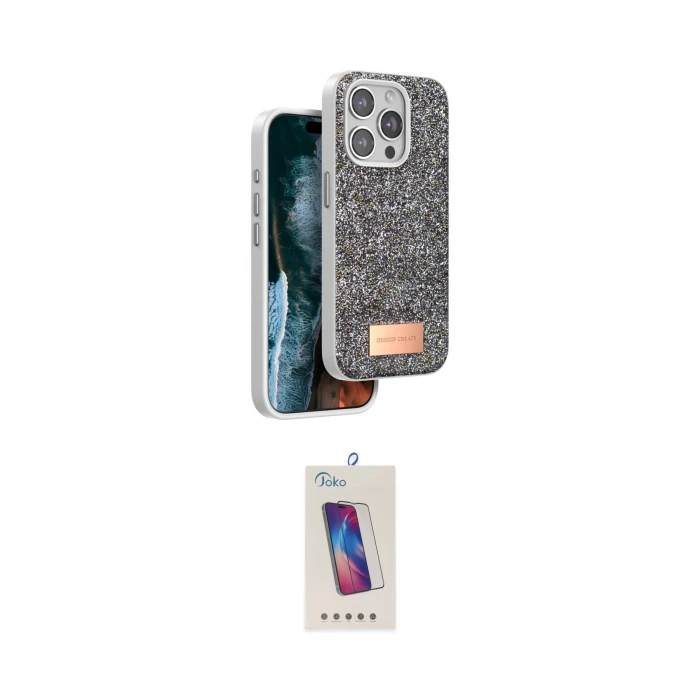 ieg™ iPhone 15 Pro Kılıf Vadi Klasik Serisi - Siyah Joko 5D Cam