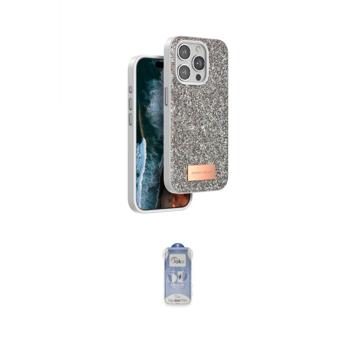 ieg™ iPhone 15 Pro Kılıf Vadi Klasik Serisi - Siyah Joko Magic 5D Cam