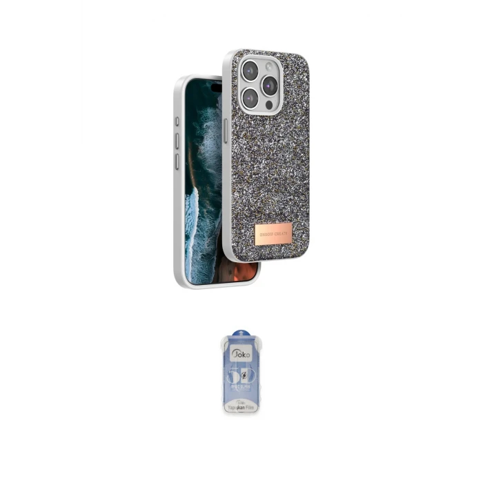 ieg™ iPhone 15 Pro Kılıf Vadi Klasik Serisi - Siyah Joko Magic 5D Cam