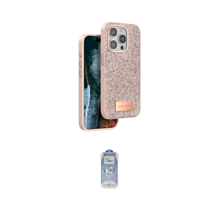 ieg™ iPhone 15 Pro Kılıf Vadi Klasik Serisi - Siyah Joko Magic 5D Cam