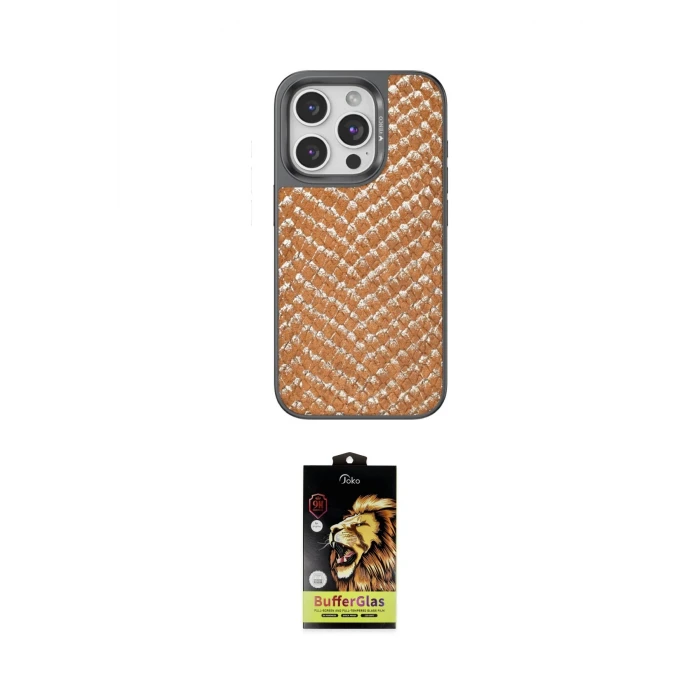 ieg™ iPhone 15 Pro Kılıf Vadi Özel Seri - Siyah Buffer Cam Ekran Koruyucu