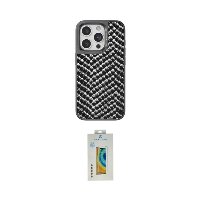 ieg™ iPhone 15 Pro Kılıf Vadi Özel Seri - Siyah Polymer Nano Ekran Koruyucu