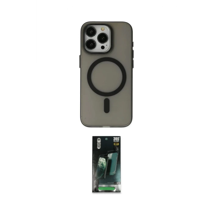 ieg™ iPhone 15 Pro Kılıf Yadigar Işık - Şeffaf 360 Full Body Arka Koruyucu